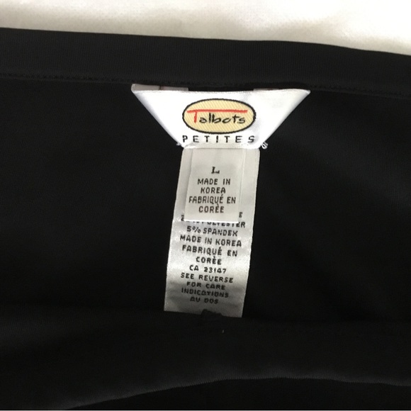 Talbots Black Wide-Leg Pant, Size LP. - Picture 8 of 8